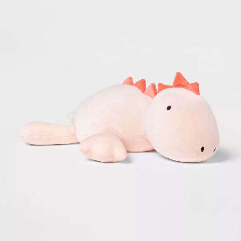 Pink Dinosaur Weighted Plush Kids' Throw Pillow - Pillowfort